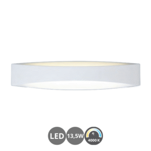 Aplique led 3008 13,5w metal blanco mate