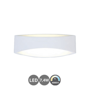 Aplique led 3008-M 7,4w metal blanco mate