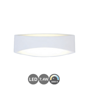Aplique led 3008MC 7,4w metal blanco mate