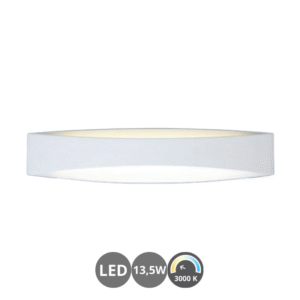 Aplique led 3008C 13,5w metal blanco mate