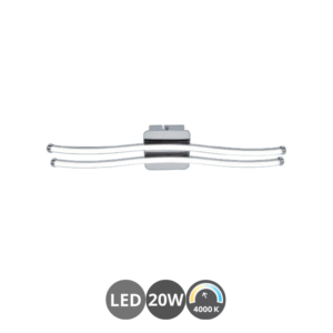 Aplique led 5068/2C 20w metal cromo