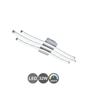 Aplique led 5068/3C 32w metal cromo
