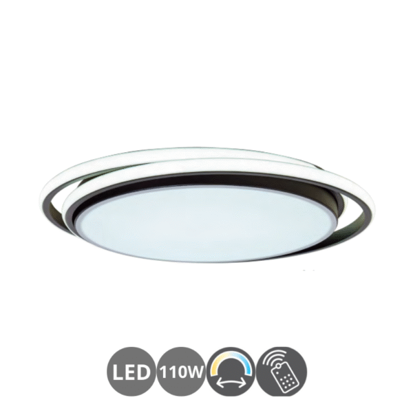 Plafón led ANTILA 110w dimable con mando a distancia negro