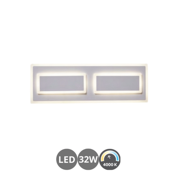 Plafón led CUADROS 38w blanco