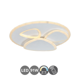 Plafón led SMD 91w dimable con mando a distancia y memoria blanco
