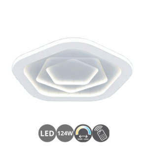 Plafón led ESTEL 124w dimable con mando a distancia y memoria blanco