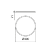 Plafón led OSONA 32+8 watt 40cm negro - Imagen 4