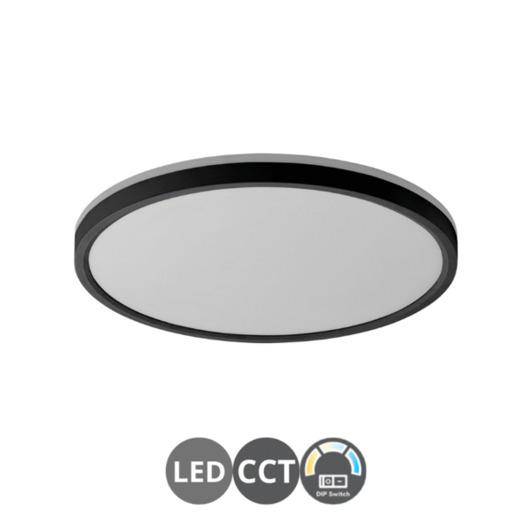 Plafón led OSONA 32+8 watt 40cm negro
