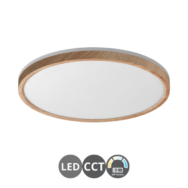 Plafón led OSONA 32+8 watt 40cm madera