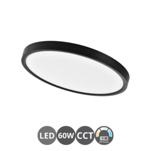 Plafón led ZOOM 60 watt 60cm negro