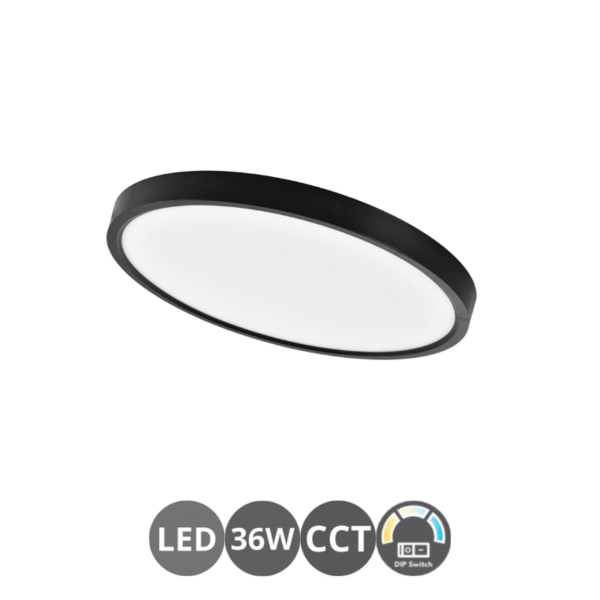 Plafón led ZOOM 36 watt 40cm negro