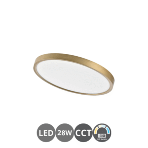 Plafón led ZOOM 28 watt 30cm oro