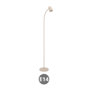 Lámpara de pie CARLO E14 acero beige