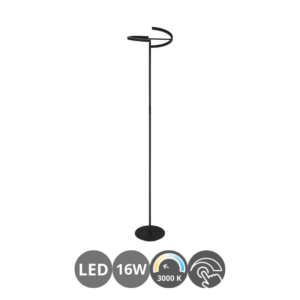 Lampara de pie led CASTELPOTO 2x 8,8w negro