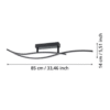 Plafón led GRISOLIA 12 watt 85cm negro - Imagen 5