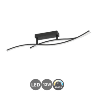 Plafón led GRISOLIA 12 watt 85cm negro