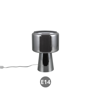 Lámpara de sobremesa ROCKA E14 cristal cromo vaporizado