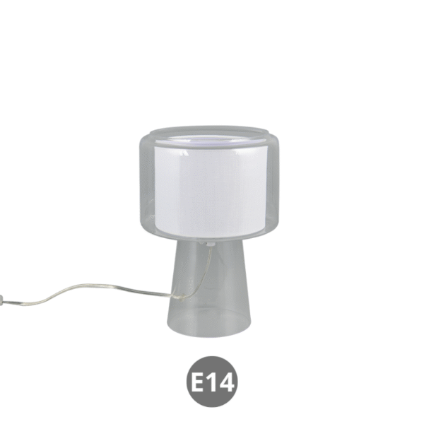 Lámpara de sobremesa ROCKA E14 cristal transparente