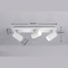 Lámpara foco MARLEY 3 luces GU10 blanco - Imagen 3