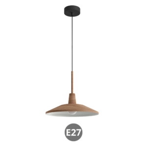 Lámpara de colgar DENVER E27 33⌀ efecto nogal