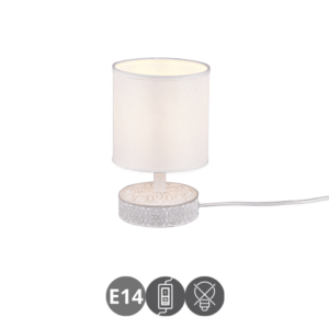 Lampara de sobremesa MARIE E14 blanco