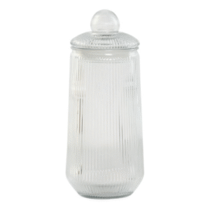 Bote de cristal con tapa 1400ml transparente