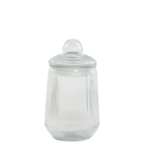 Bote de cristal con tapa 900ml transparente