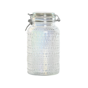 Bote de cristal con tapa 1200ml transparente