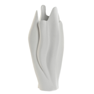 Jarrón GRES 40cm rugoso gris