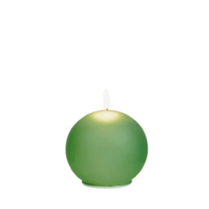 Vela BOLA batería cristal verde