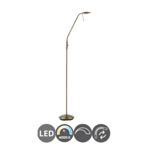 Lampara de pie led TYRION 4000k dimable oro