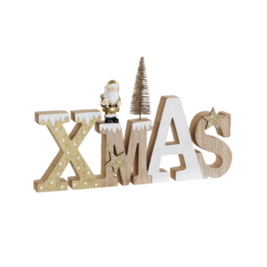 Adorno decorativo XMAS 24cm madera