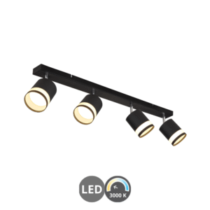 Foco led LUCERO 4x 7w negro