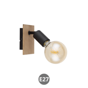 Foco MARTHA E27 metal madera