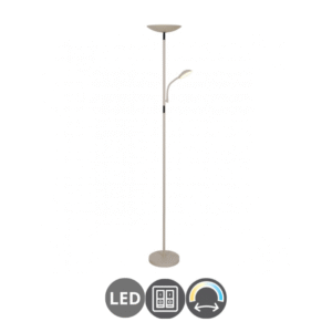 Lámpara de pie led KOS con lector 18w+5w arena