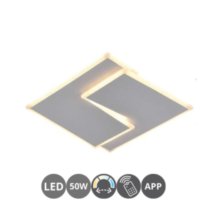 Plafón MICE CCT 51w APP android e iOS blanco