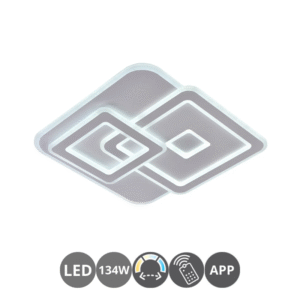 Plafón SQUARE 50 134w APP blanco