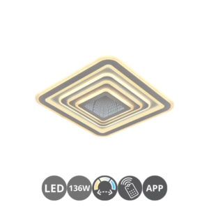 Plafón ESTELAR 35 3D 136w APP blanco