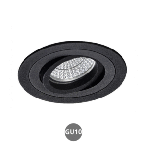 Empotrable redondo GU10 negro