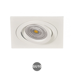 Empotrable cuadrado GU10 blanco