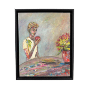 Cuadro CHICA TOMANDO CAFÉ Carlos Altisent 41×33cm