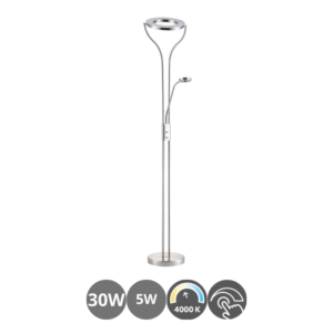 Pie salón led SMEAGOL con lector cromo