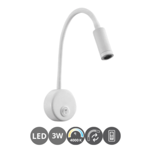 Aplique lector led EDGAR 3w blanco