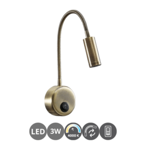 Aplique lector led EDGAR 3w cuero