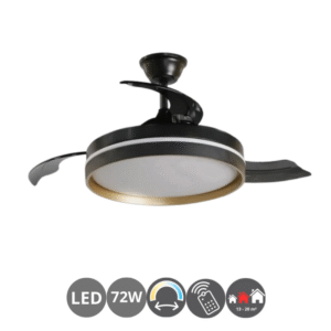 Ventilador MANDARIN 108cm negro oro