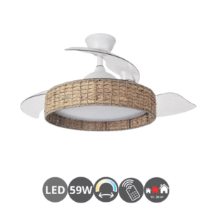 Ventilador CANARIO 107cm natural blanco