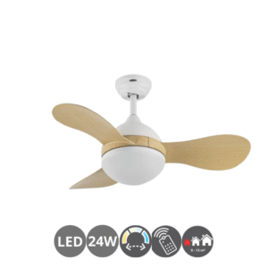 Ventilador SOLIDO 91cm blanco haya