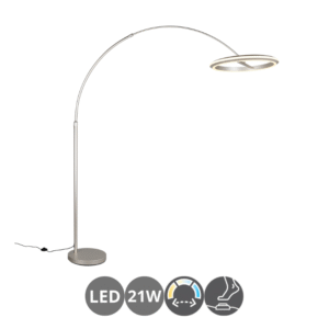 Pie salón led AMADOR níquel satinado