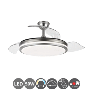 Ventilador XALOC 107cm níquel satinado