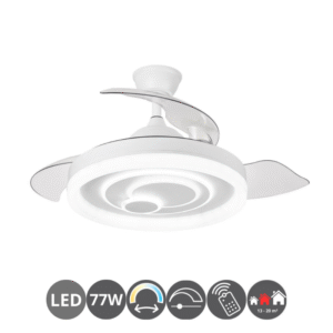 Ventilador techo NICE 3 aspas desplegables blanco